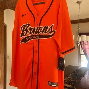 Nike Cleveland Browns Baseball XL Jersey, Authentic, MLB licensed (NWT)